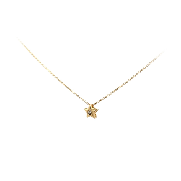 Goldstern-Halskette mit Zirkon