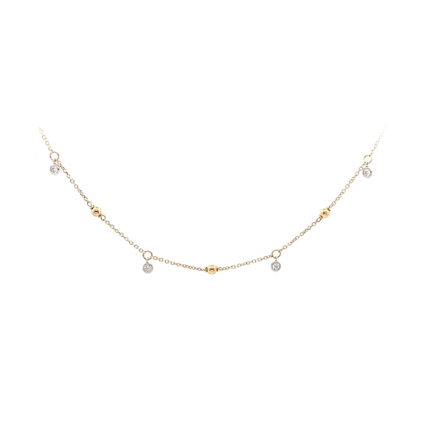Halskette mit Zirkonias in Gold
