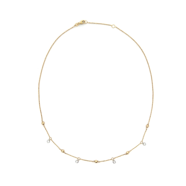 Halskette mit Zirkonias in Gold