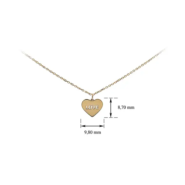 Gold Herz Liebe Halskette