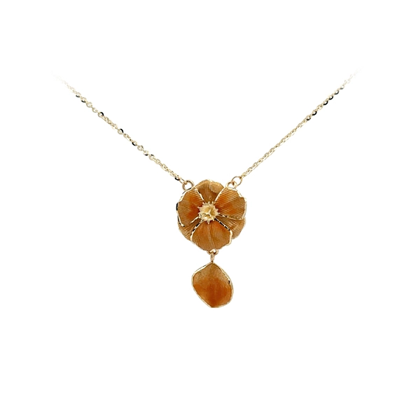 Gold-Halskette mit Emaille