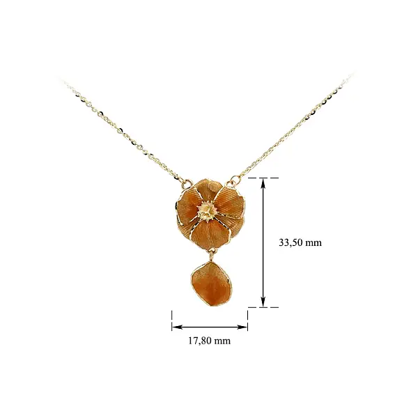 Gold-Halskette mit Emaille