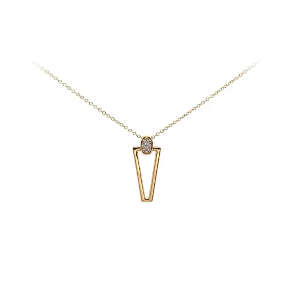 Goldhalskette mit Zirkonen