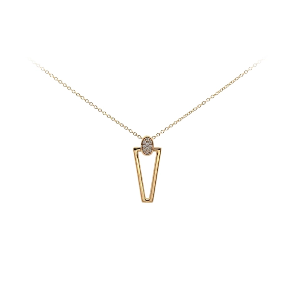 Goldhalskette mit Zirkonen