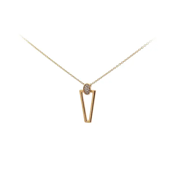 Goldhalskette mit Zirkonen