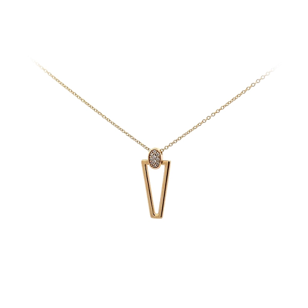 Goldhalskette mit Zirkonen