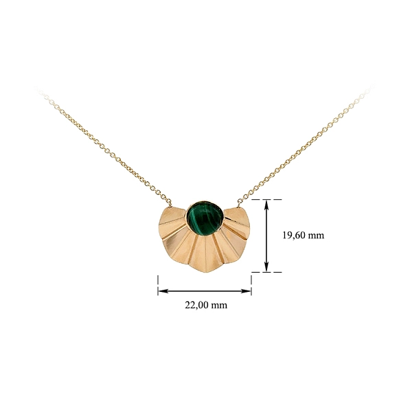 Goldhalskette mit Malachit