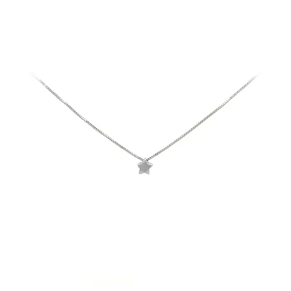 Weißgold-Stern-Halskette
