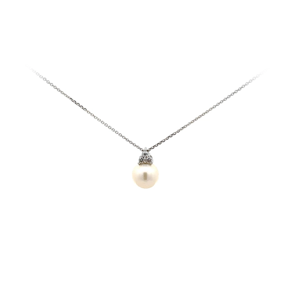Halskette mit Weißgoldperle