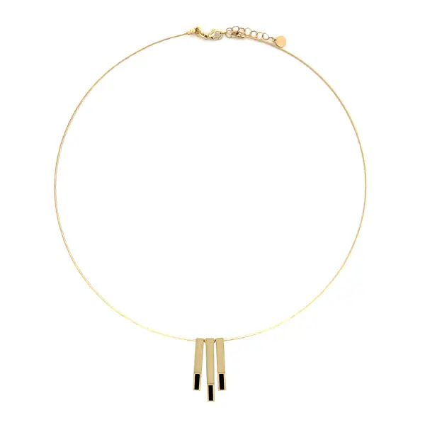 Gold-Halskette mit Emaille