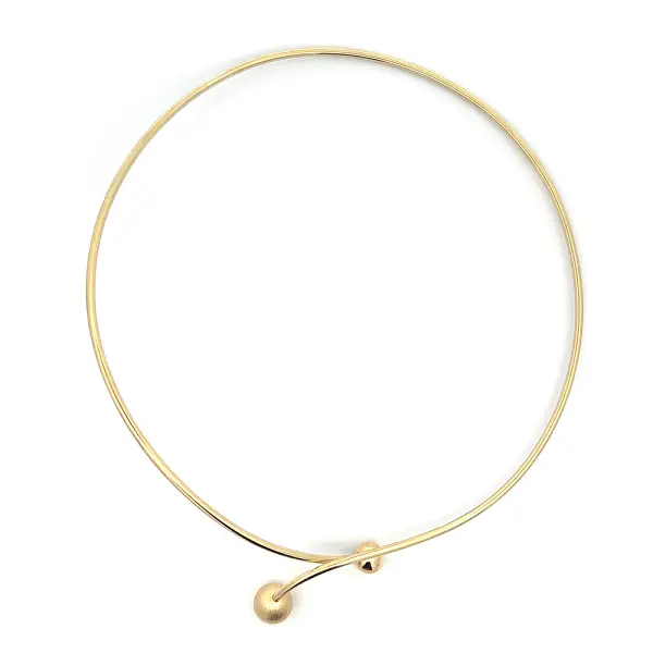 Gold Festes Halsband Kugeln