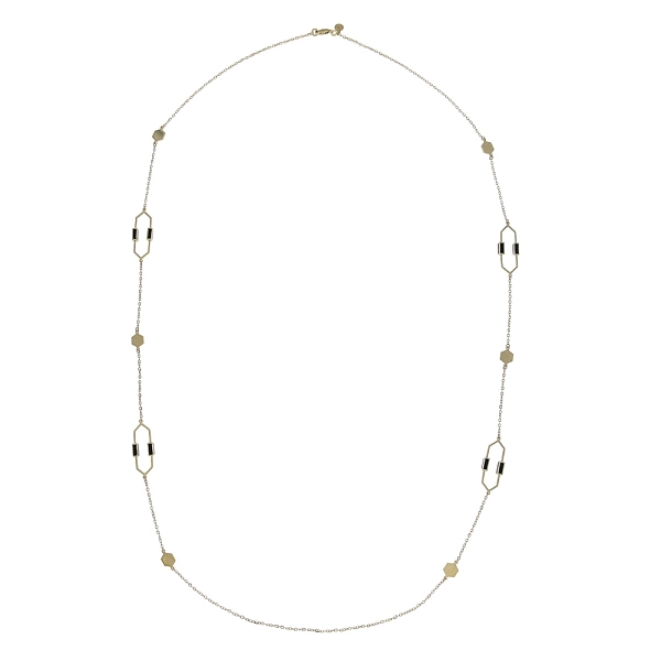 Gold-Halskette mit Emaille