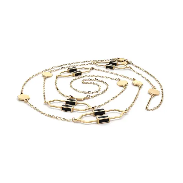 Gold-Halskette mit Emaille