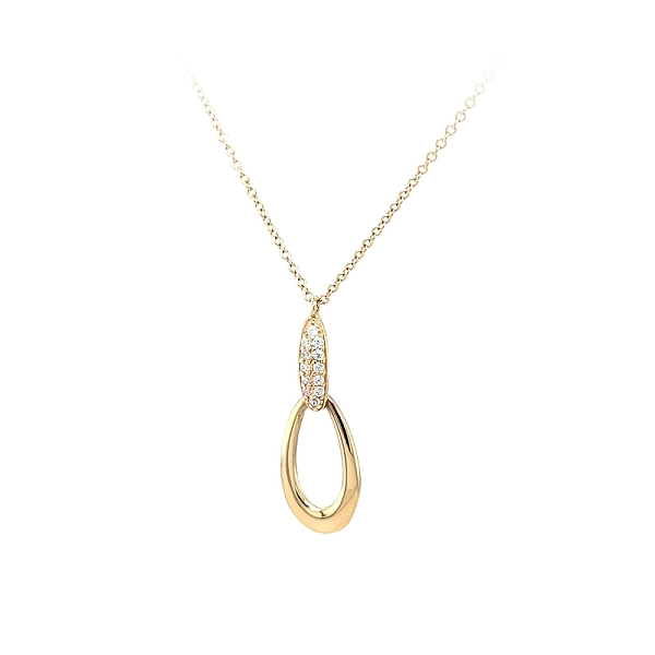 Goldhalskette mit Zirkonen
