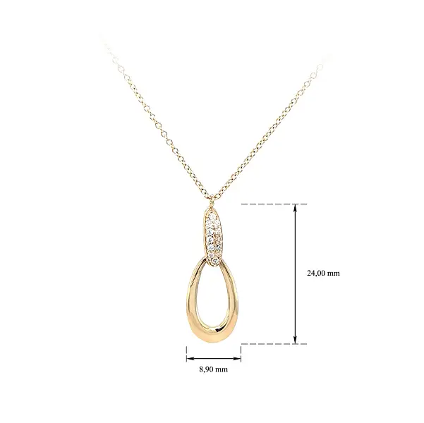 Goldhalskette mit Zirkonen