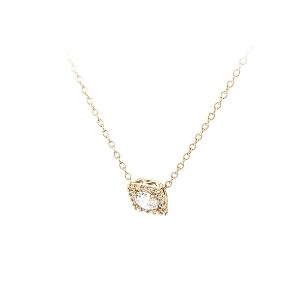 Goldhalskette mit Zirkonen