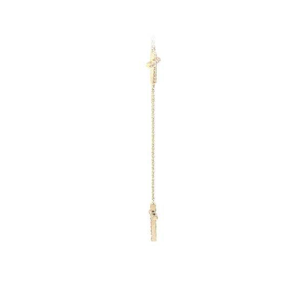 Gold-Kreuz-Halskette mit Zirkonias