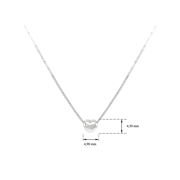 Herz-Halskette aus Weißgold