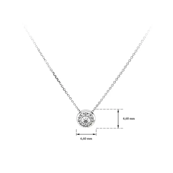 Halskette mit Zirkonen aus Weißgold