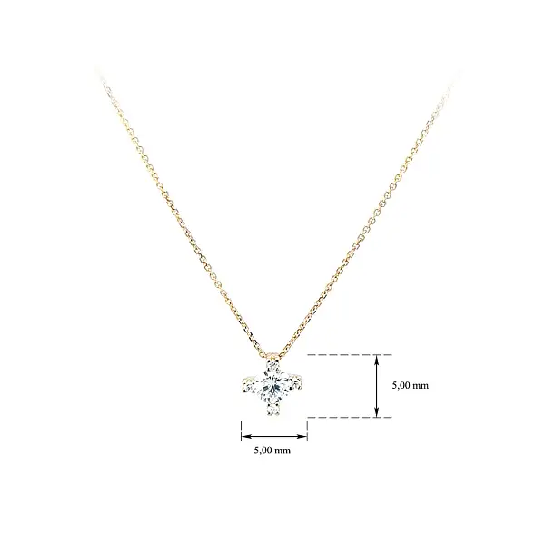 Goldhalskette mit Zirkonen