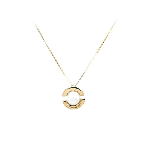 Gold Halskette mit Perle