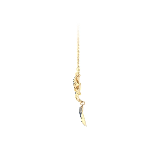 Gold-Halskette mit Emaille