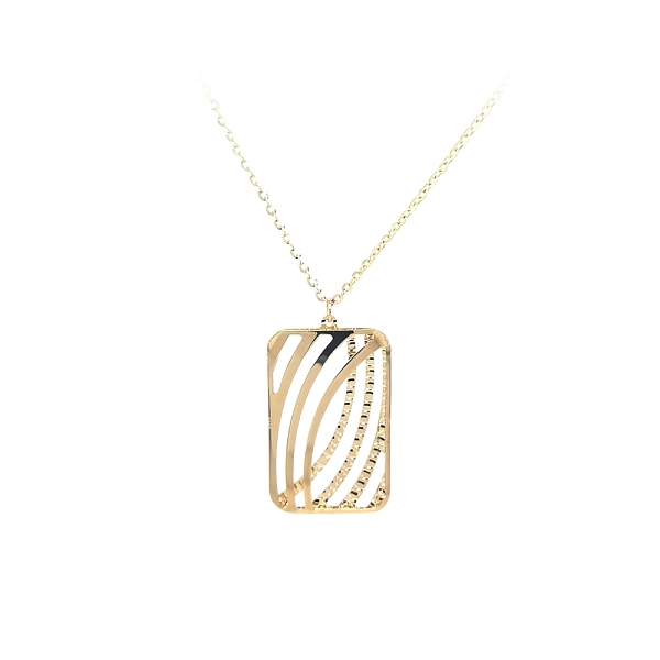 Goldene Halskette mit geometrischem Anhänger