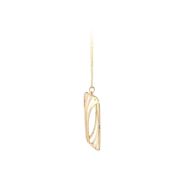 Goldene Halskette mit geometrischem Anhänger
