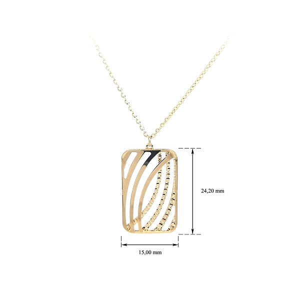 Goldene Halskette mit geometrischem Anhänger