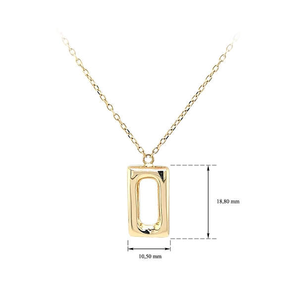 Goldene Halskette in geometrischer Form