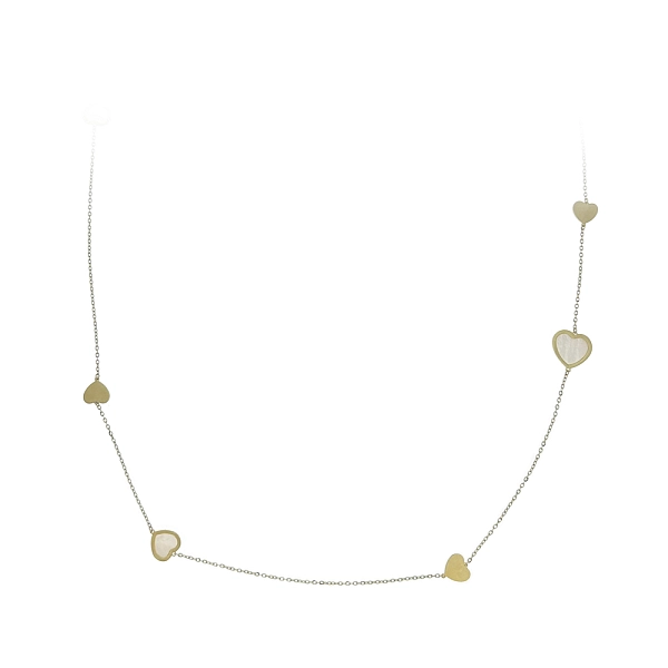 Gold Halskette Herzen mit Perle