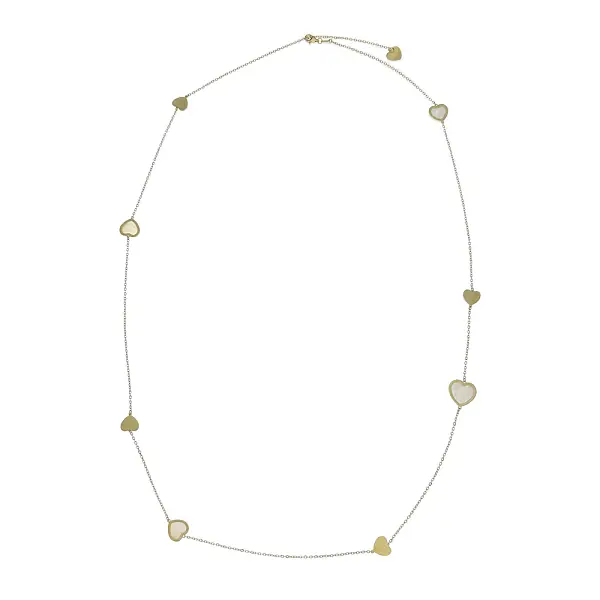 Gold Halskette Herzen mit Perle