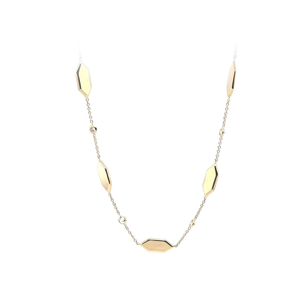 Goldhalskette mit Zirkonen