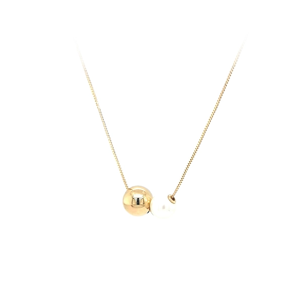 Gold Halskette mit Perle