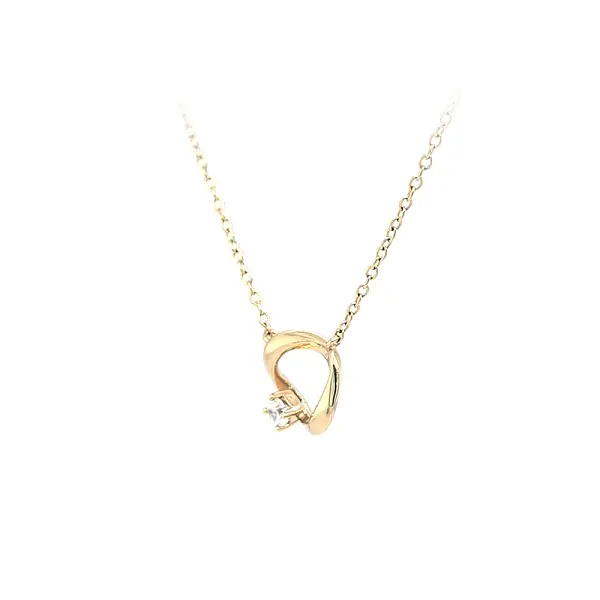 Gold-Halskette mit Zirkon