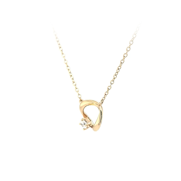 Gold-Halskette mit Zirkon