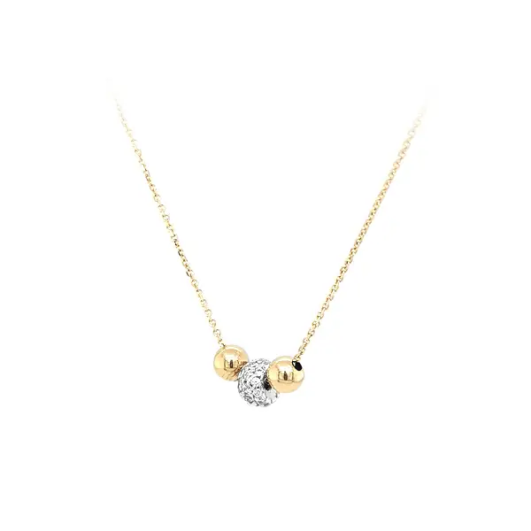 Halskette mit Zirkonias in Gold