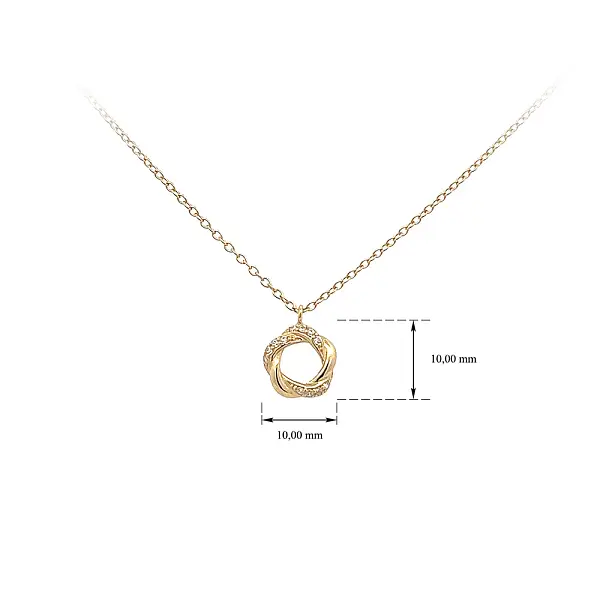 Goldhalskette mit Zirkonen