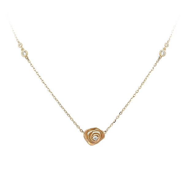 Goldhalskette mit Zirkonen