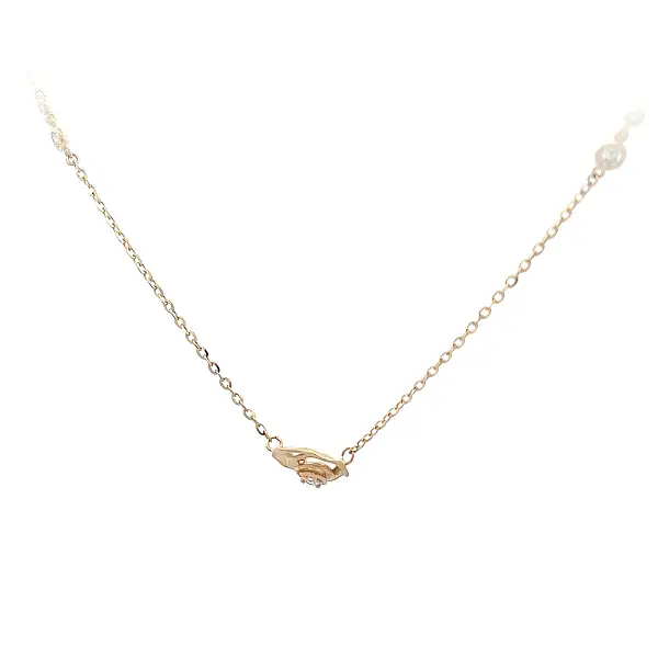 Goldhalskette mit Zirkonen