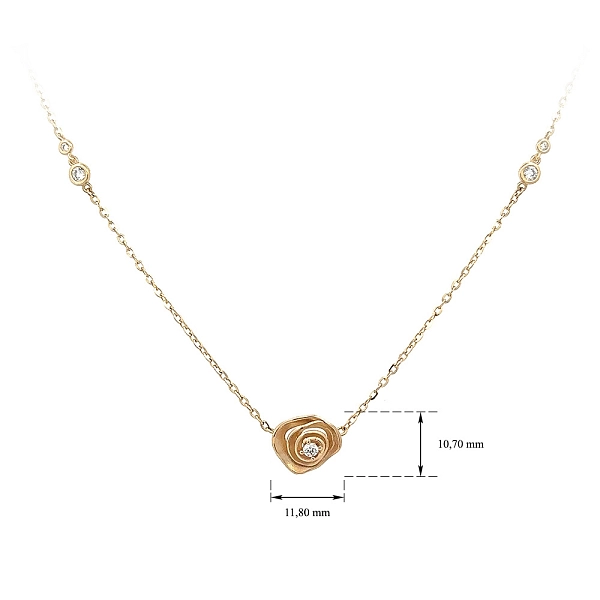 Goldhalskette mit Zirkonen