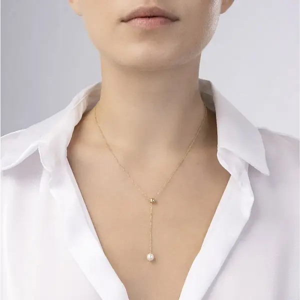 Gold Halskette mit Perle