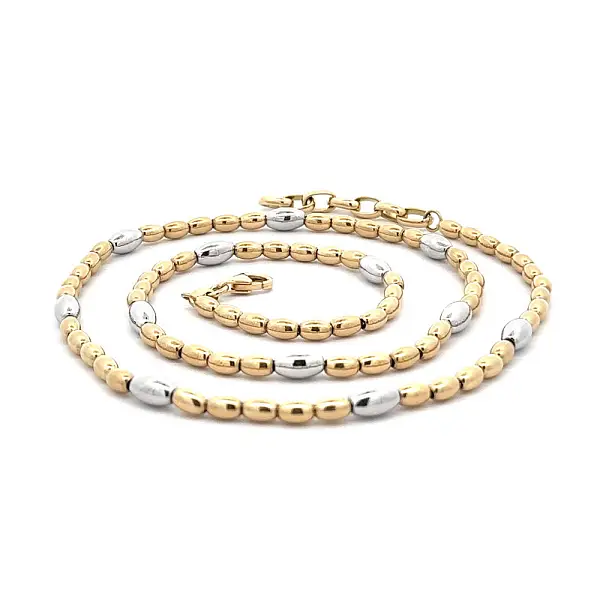 Halskette aus kombiniertem Gold