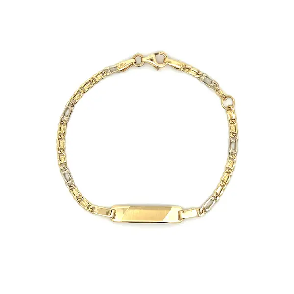 Goldenes Babyarmband mit Teller