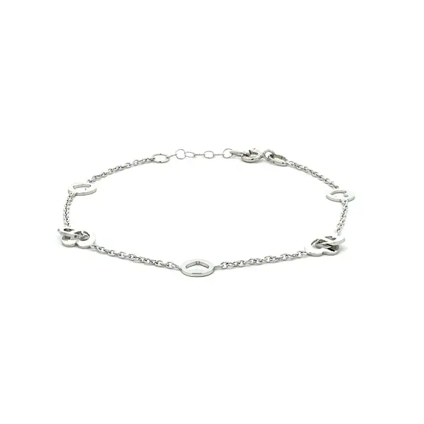 Weißgold Kette Herzen