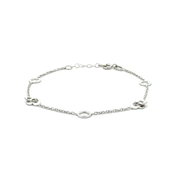 Weißgold Kette Herzen