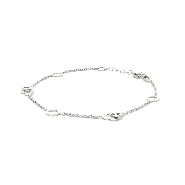 Weißgold Kette Herzen