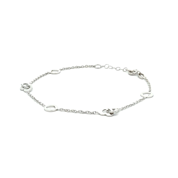 Weißgold Kette Herzen