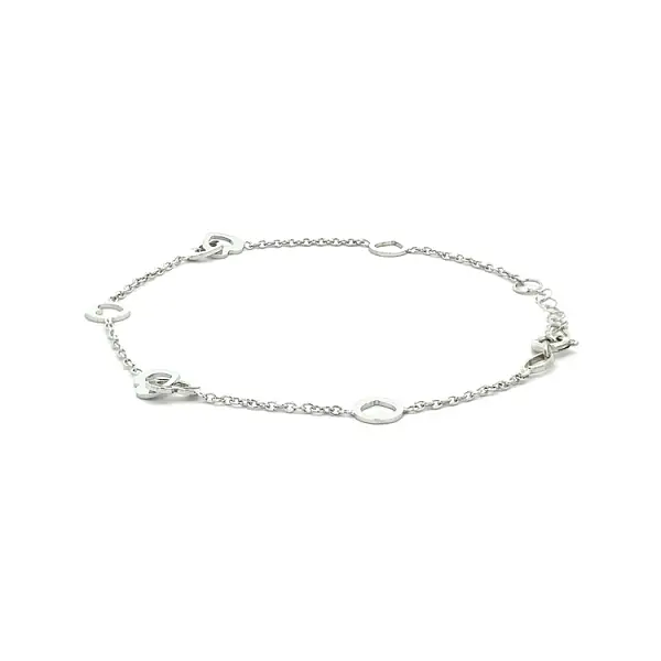 Weißgold Kette Herzen