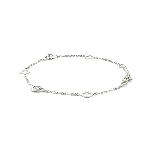 Weißgold Kette Herzen